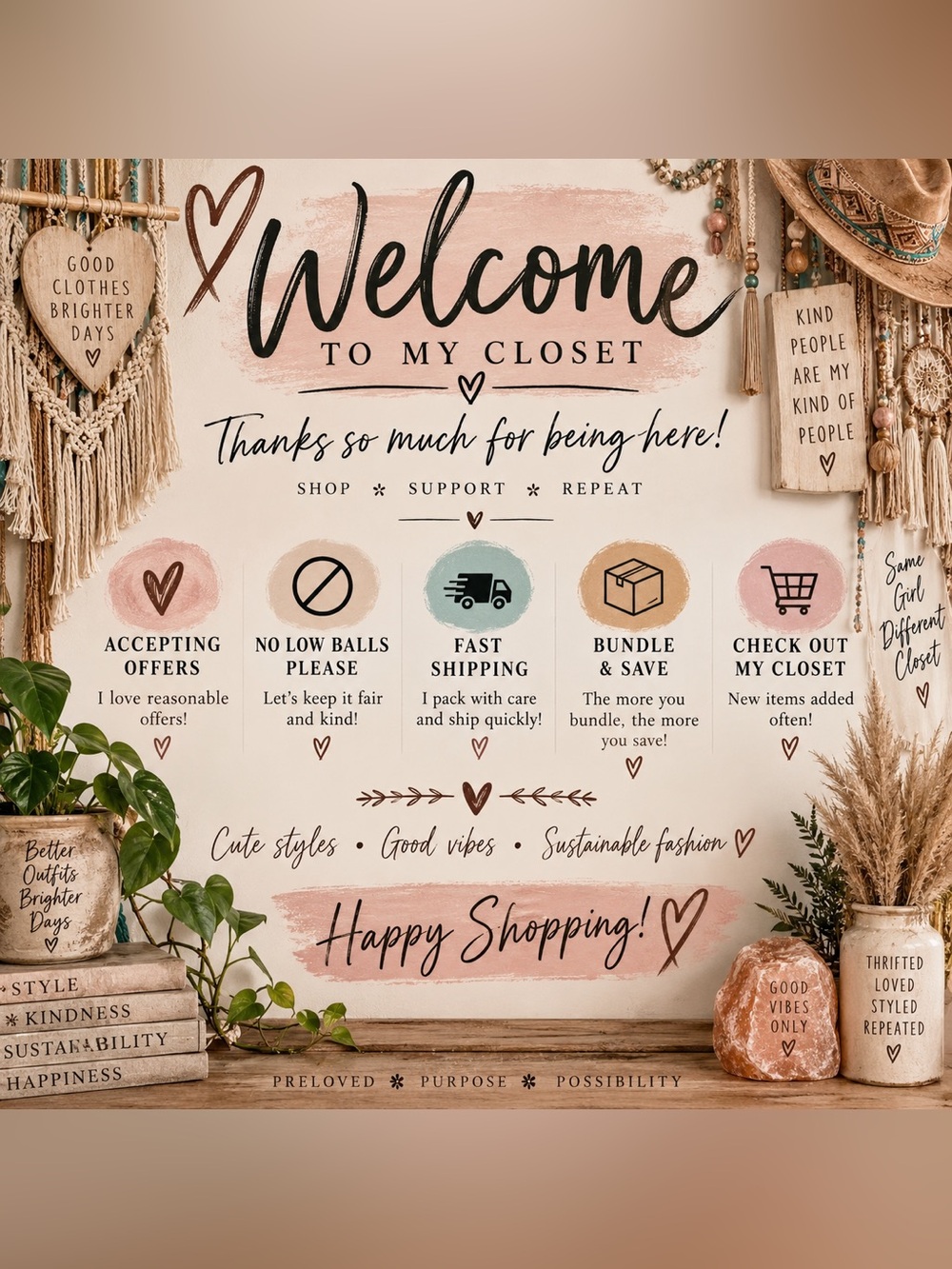 WELCOME TO MY CLOSET! Stop and read...let's see who's paying attention!